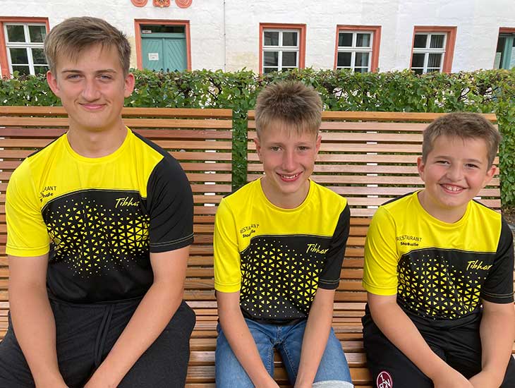 2022 - 1. Jungenmannschaft TV Hilpoltstein: v.li. Jakob Weber, Noah Heidemann, Simon Weber